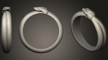Jewelry rings snake oroboros 3d model